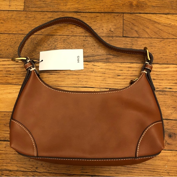 Mango Handbags - Mango Baguette Bag /PU Leather /Artificial Leather/ Vegan